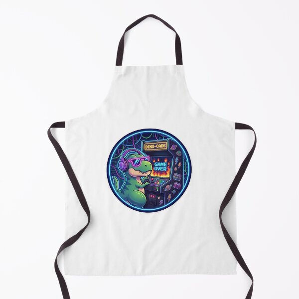 Item preview, Retro T-Rex Arcade Gamer - Cyber Dino Game Over Sticker designed and sold by KoemeLAB.