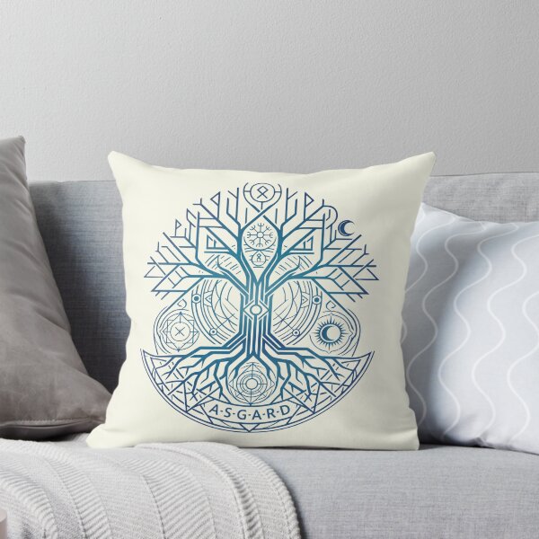 Item preview, Norse Yggdrasil Tree of Life Asgard Blue designed and sold by Studio_21.
