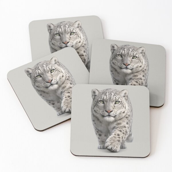 Item preview, Realistic Snow Leopard Approaching Wildlife Portrait designed and sold by BROHLine Studio.