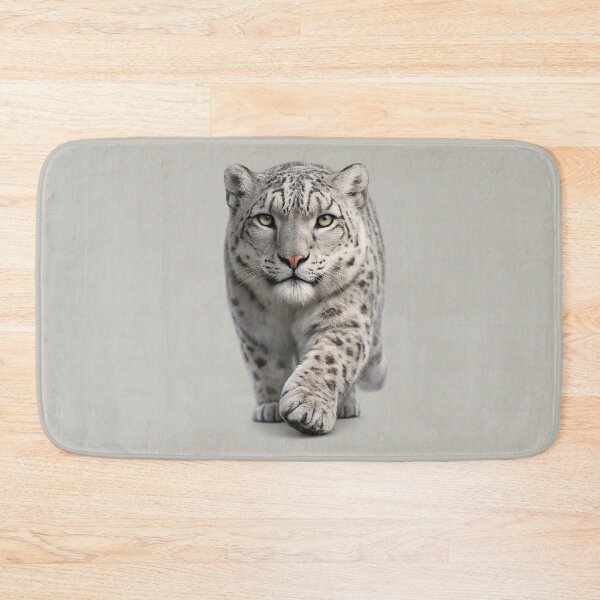 Item preview, Realistic Snow Leopard Approaching Wildlife Portrait designed and sold by BROHLine Studio.