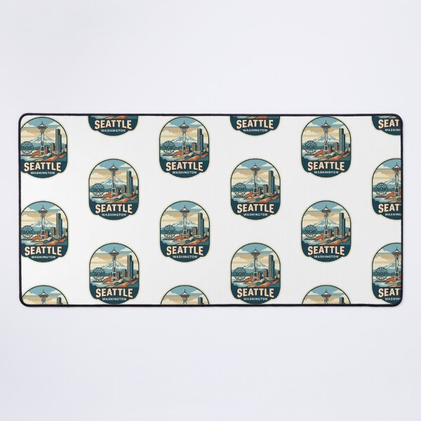 Item preview, Seattle Washington Skyline Retro Travel Badge - PNW City Souvenir designed and sold by raedattia.