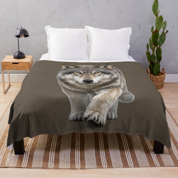 Item preview, Realistic Wolf Approaching Wildlife Portrait designed and sold by BROHLine Studio.