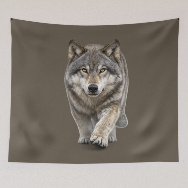 Item preview, Realistic Wolf Approaching Wildlife Portrait designed and sold by BROHLine Studio.