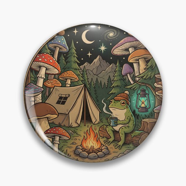 Item preview, Magical Mushroom Frog Camping Classic T-Shirt designed and sold by The Design Trendz.
