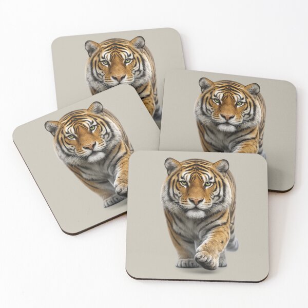 Item preview, Realistic Tiger Approaching Wildlife Portrait designed and sold by BROHLine Studio.