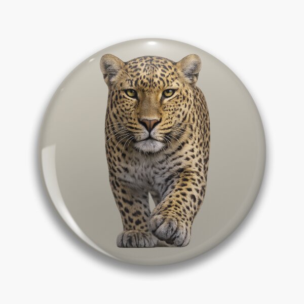 Item preview, Realistic Leopard Approaching Wildlife Portrait designed and sold by BROHLine Studio.