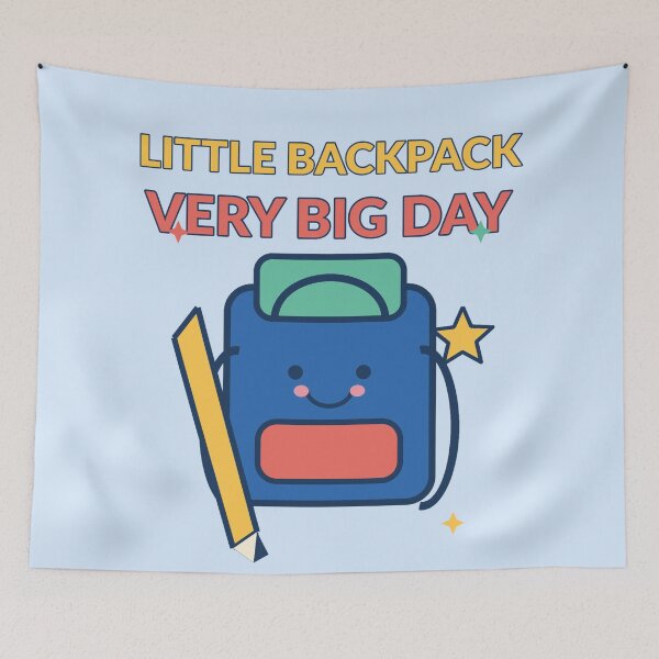 Item preview, Little Backpack Very Big Day Cute Back To School Design designed and sold by Nawi32.