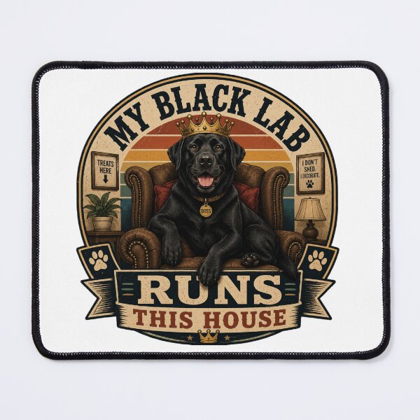 Item preview, My Black Lab Owns This House | Funny Labrador Retriever T-Shirt designed and sold by Goodthingstree.