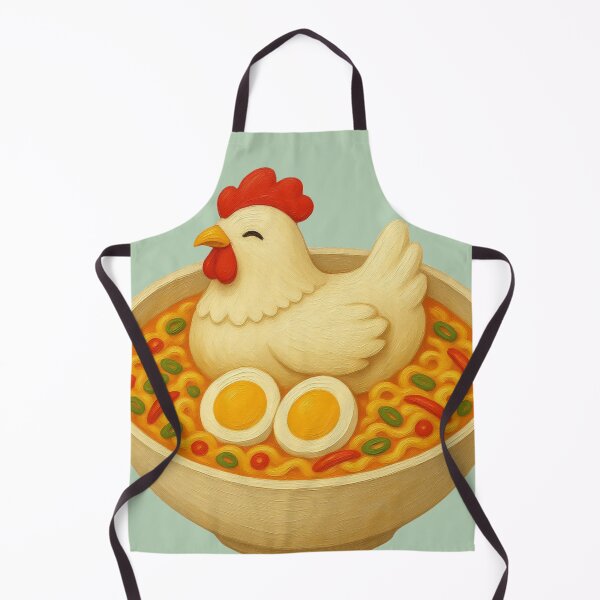 Item preview, Cute Chicken Ramen | Kawaii Noodle Bowl with Egg | Funny Food Illustration designed and sold by Eathusiast.