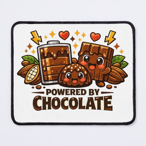 Item preview, Powered by Chocolate – Fun Battery & Chocolate Bar designed and sold by mbmstores.