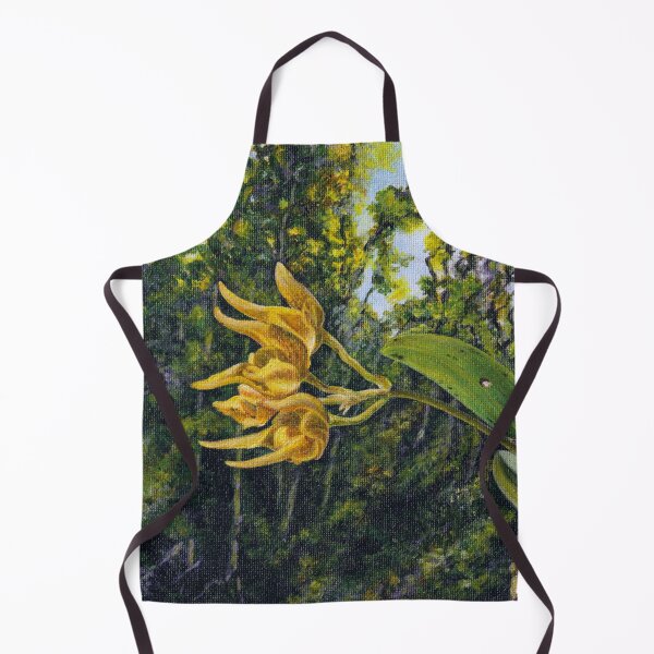Item preview, Rare Yellow Orchid Forest Bulbophyllum thydoi Art designed and sold by Anna Ratkevich.