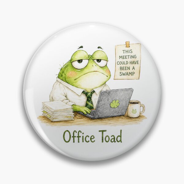 Item preview, Office Toad Sarcastic Frog Funny Workplace Meeting Humor designed and sold by VikArt7.
