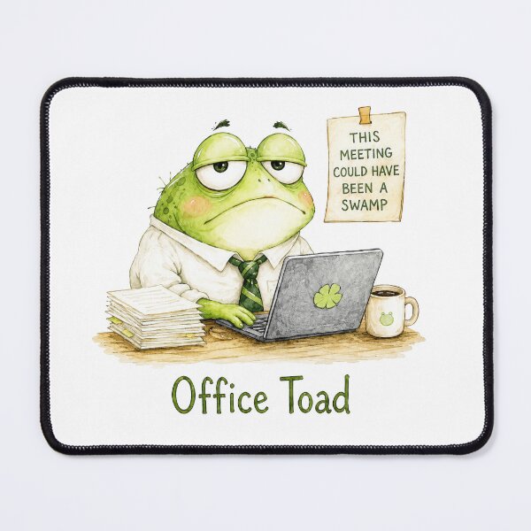Item preview, Office Toad Sarcastic Frog Funny Workplace Meeting Humor designed and sold by VikArt7.