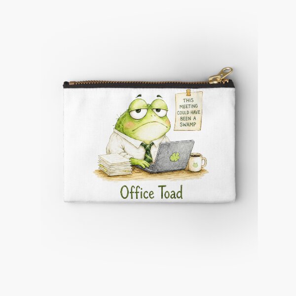 Item preview, Office Toad Sarcastic Frog Funny Workplace Meeting Humor designed and sold by VikArt7.
