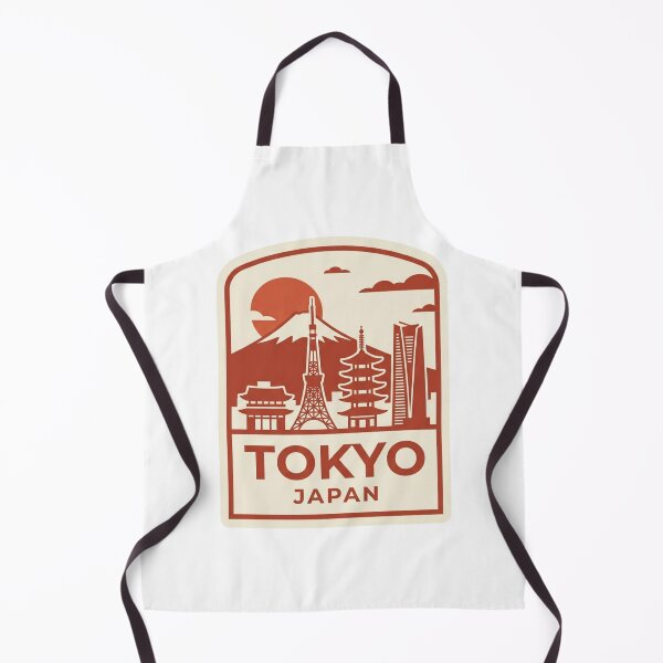 Item preview, Tokyo Japan Retro Travel Badge Minimalist Skyline designed and sold by raedattia.
