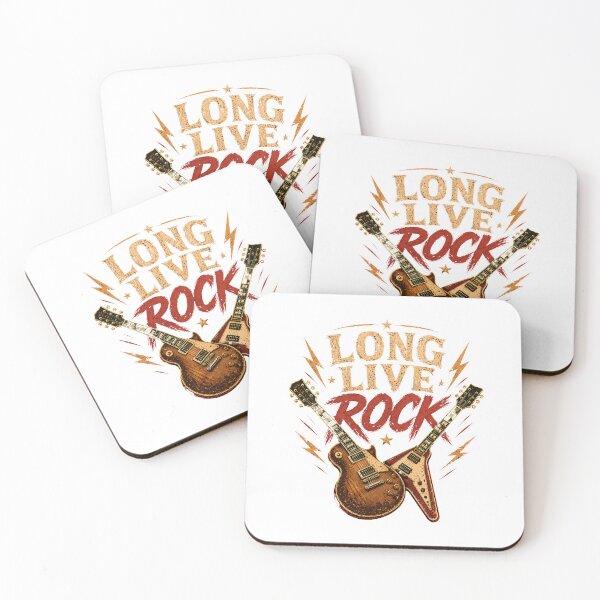 Item preview, Long Live Rock | Vintage Skull Guitar Rock Music T-Shirt designed and sold by CalmMandala.