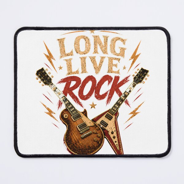 Item preview, Long Live Rock | Vintage Skull Guitar Rock Music T-Shirt designed and sold by CalmMandala.
