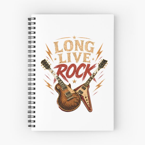 Item preview, Long Live Rock | Vintage Skull Guitar Rock Music T-Shirt designed and sold by CalmMandala.