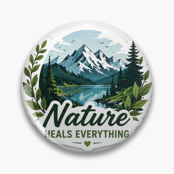 Item preview, Nature Heals Everything Mountain Sticker designed and sold by soumya21.