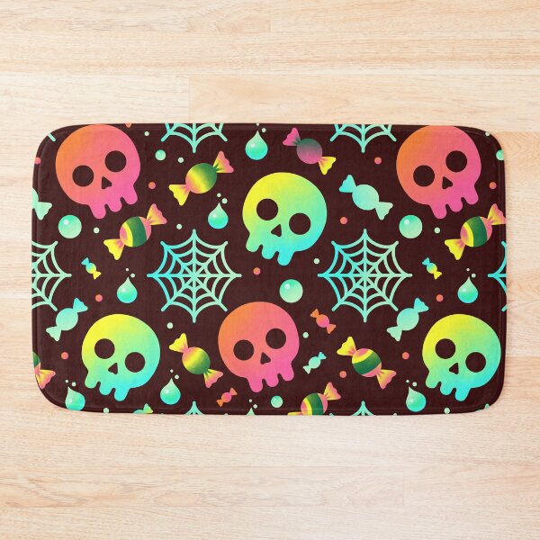 Item preview, Colorful Halloween Skulls and Candy Seamless Pattern Background designed and sold by DiNata.