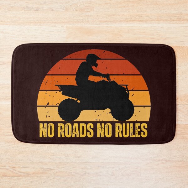Aperçu de l'œuvre Quad rétro No Roads No Rules créée et vendue par ShopFanCreation.