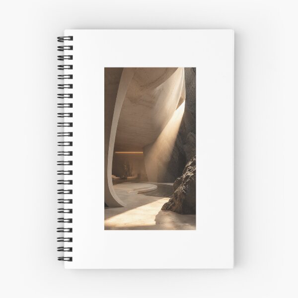 Item preview, Serene architectural cavern with sunlight beam designed and sold by Daksheshvishwa.