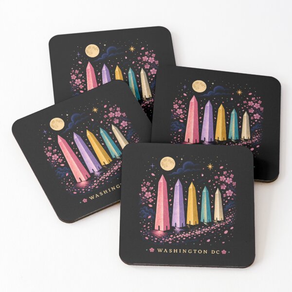 Item preview, Washington DC: Five Monuments in Moonlit Bloom designed and sold by Fenay Designs.