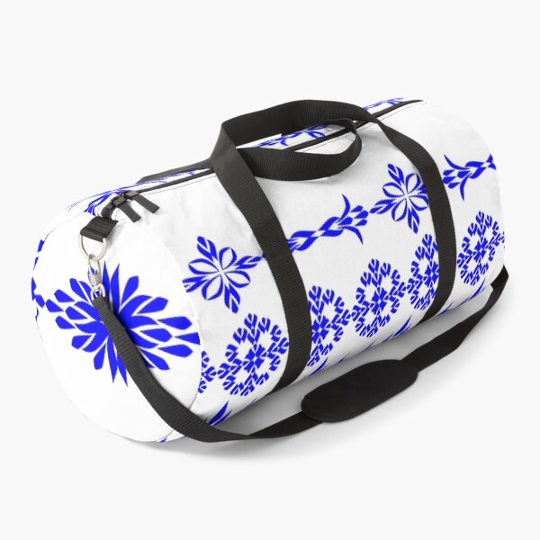 Item preview, Vintage Blue Floral Border Collection with Scandinavian Folk Art Geometric Ornament Vector designed and sold by Ei-Ei.