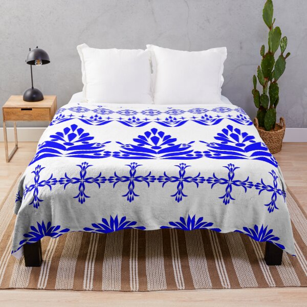 Item preview, Vintage Blue Floral Border Collection with Scandinavian Folk Art Geometric Ornament Vector designed and sold by Ei-Ei.