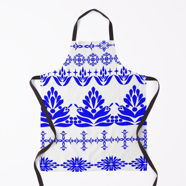 Item preview, Vintage Blue Floral Border Collection with Scandinavian Folk Art Geometric Ornament Vector designed and sold by Ei-Ei.