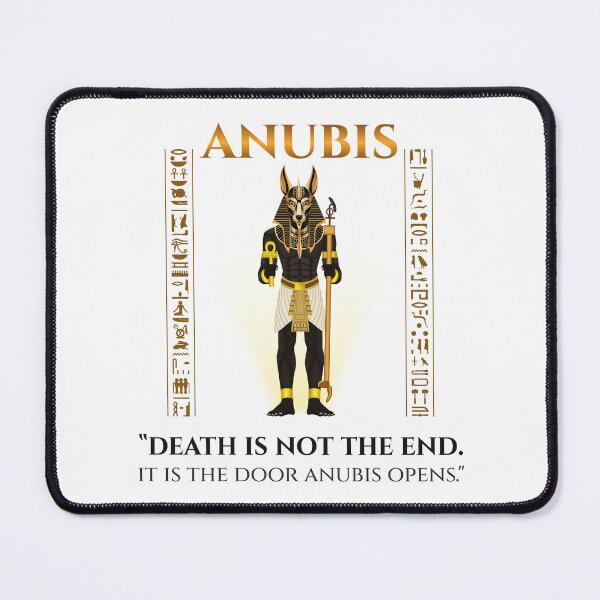 Item preview, Anubis · Death Is Not The End It Is The Door Anubis Opens · Egyptian Afterlife Art · Ancient Egypt designed and sold by PharaohDArt.