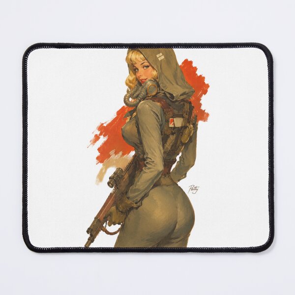 Item preview, Post Apocalyptic Survivor Pin Up Girl | Original Vintage Retro Illustration designed and sold by Cosplayvintage.