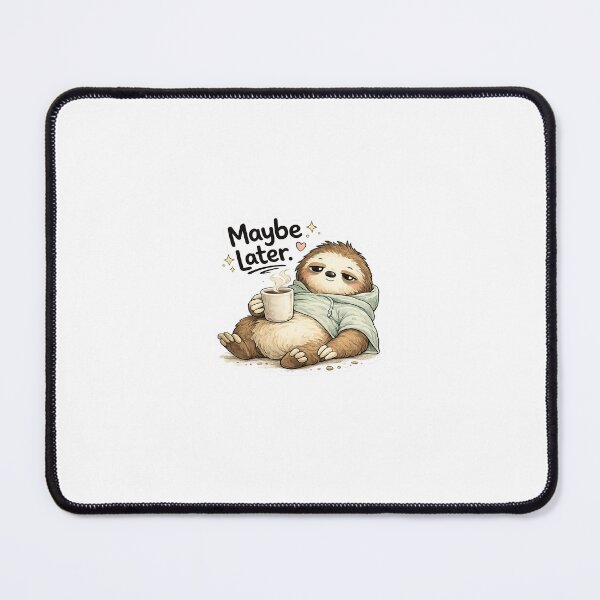 Item preview, Maybe Later Sloth Sticker | Cute Lazy Sloth Meme designed and sold by Doodle ⭐⭐⭐⭐⭐.
