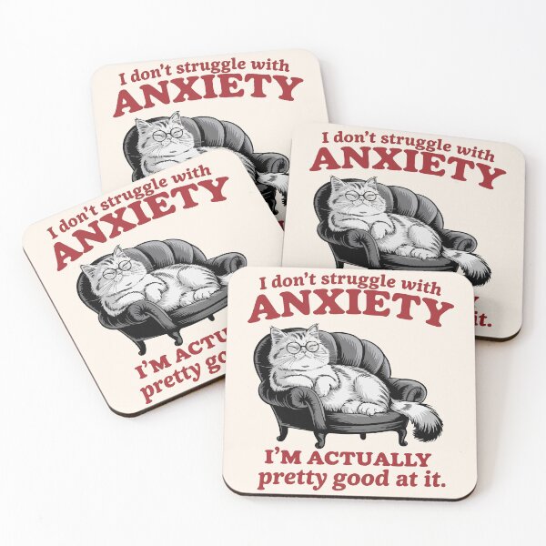 Item preview, Funny Anxiety Cat - I Don't Struggle With Anxiety, I'm Actually Pretty Good At It designed and sold by legendaryskins.
