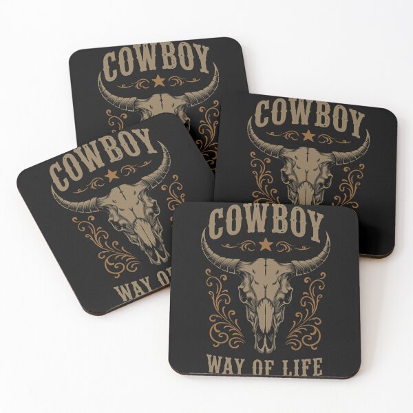 Item preview, Cowboy Way Of Life Longhorn Skull Vintage Western T-Shirt designed and sold by phsycartwork.