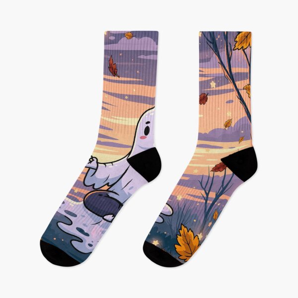 Item preview, Cozy Ghost Doing Yoga — Cute Halloween designed and sold by FrostyFrisby.