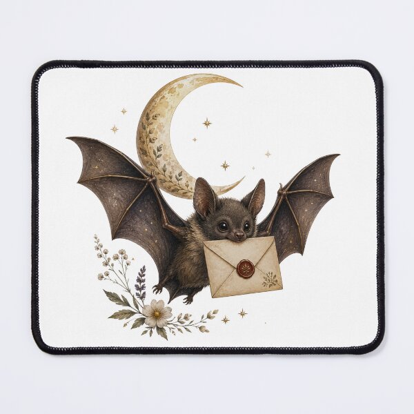 Item preview, Moonlight Letter Bat Whimsical Woodland Mail designed and sold by Mosslume Studio.