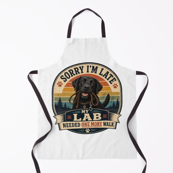 Artikelvorschau, Entschuldigung für die Verspätung | Mein Labrador brauchte noch einen Spaziergang | Lustiges T-Shirt für Hundebesitzer entworfen und verkauft von Goodthingstree.