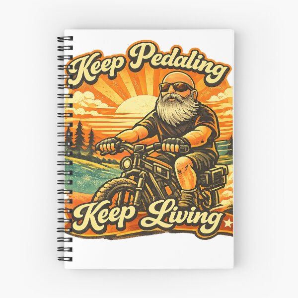 Item preview, Keep Pedaling Keep Living – Bank Beaterz Outdoors Vintage Sunset Ride designed and sold by BankBeaterz.