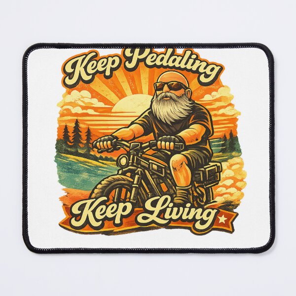 Item preview, Keep Pedaling Keep Living – Bank Beaterz Outdoors Vintage Sunset Ride designed and sold by BankBeaterz.
