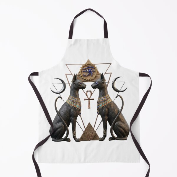 Item preview, Sacred Bastet Cats | Ancient Egyptian Eye of Horus & Ankh Geometric Art designed and sold by Queen Cleopatra.