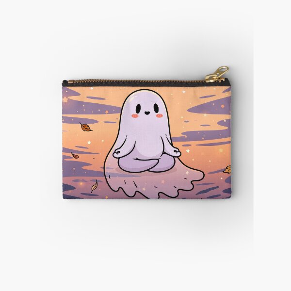Item preview, Cozy Ghost Doing Yoga — Cute Halloween designed and sold by FrostyFrisby.