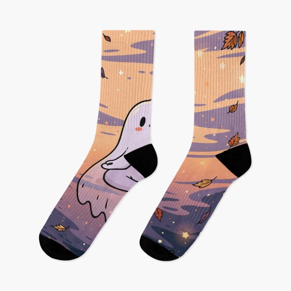 Item preview, Cozy Ghost Doing Yoga — Cute Halloween designed and sold by FrostyFrisby.