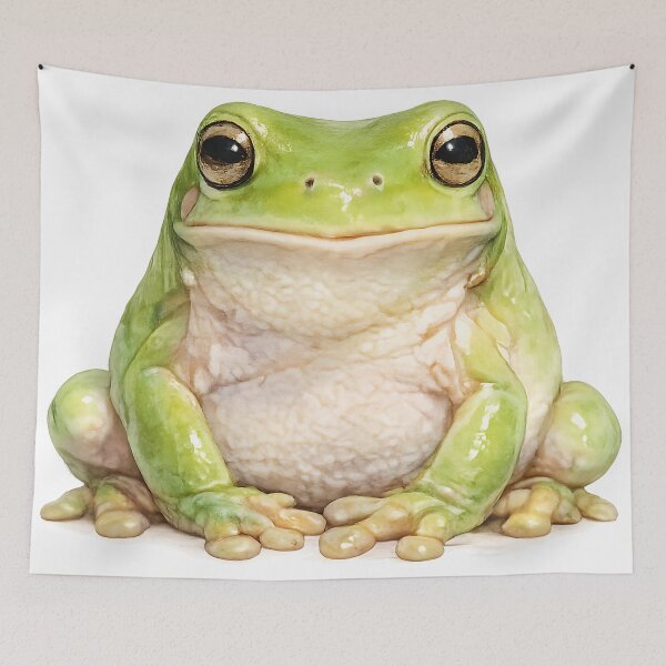 Item preview, Green Tree Frog Watercolour Painting designed and sold by Jaruart.