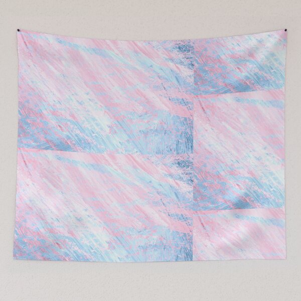 Item preview, Pastel Abstract Painting | Pink & Blue Wall Art | Modern Acrylic Texture | Soft Feminine Digital Artwork designed and sold by NicoleBellal.
