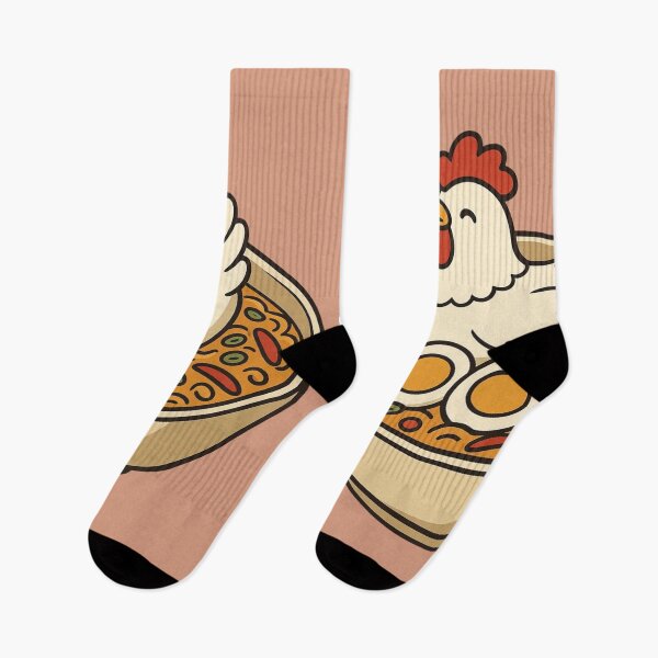 Item preview, Cute Chicken Ramen | Kawaii Noodle Bowl with Egg | Funny Food Illustration designed and sold by Eathusiast.