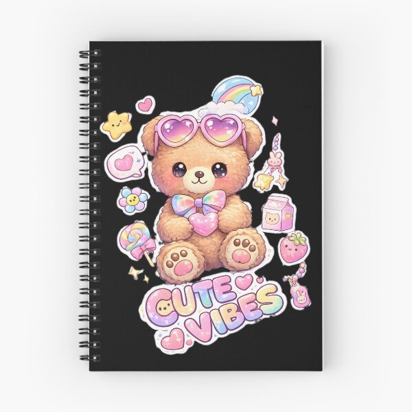 Item preview, Cute Vibes Kawaii Teddy Bear designed and sold by Funky Fable studio.