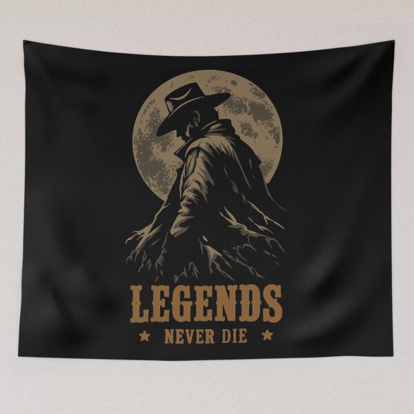 Item preview, Legends Never Die Cowboy Vintage Western Moon T-Shirt designed and sold by phsycartwork.