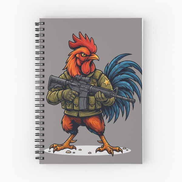 Item preview, Badass Rooster Soldier Standing Guard Tactical Chicken Uniform designed and sold by BreezifyDesignStudio.