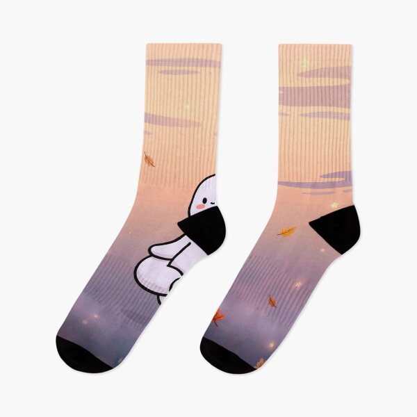 Item preview, Cozy Ghost Doing Yoga — Cute Halloween designed and sold by FrostyFrisby.
